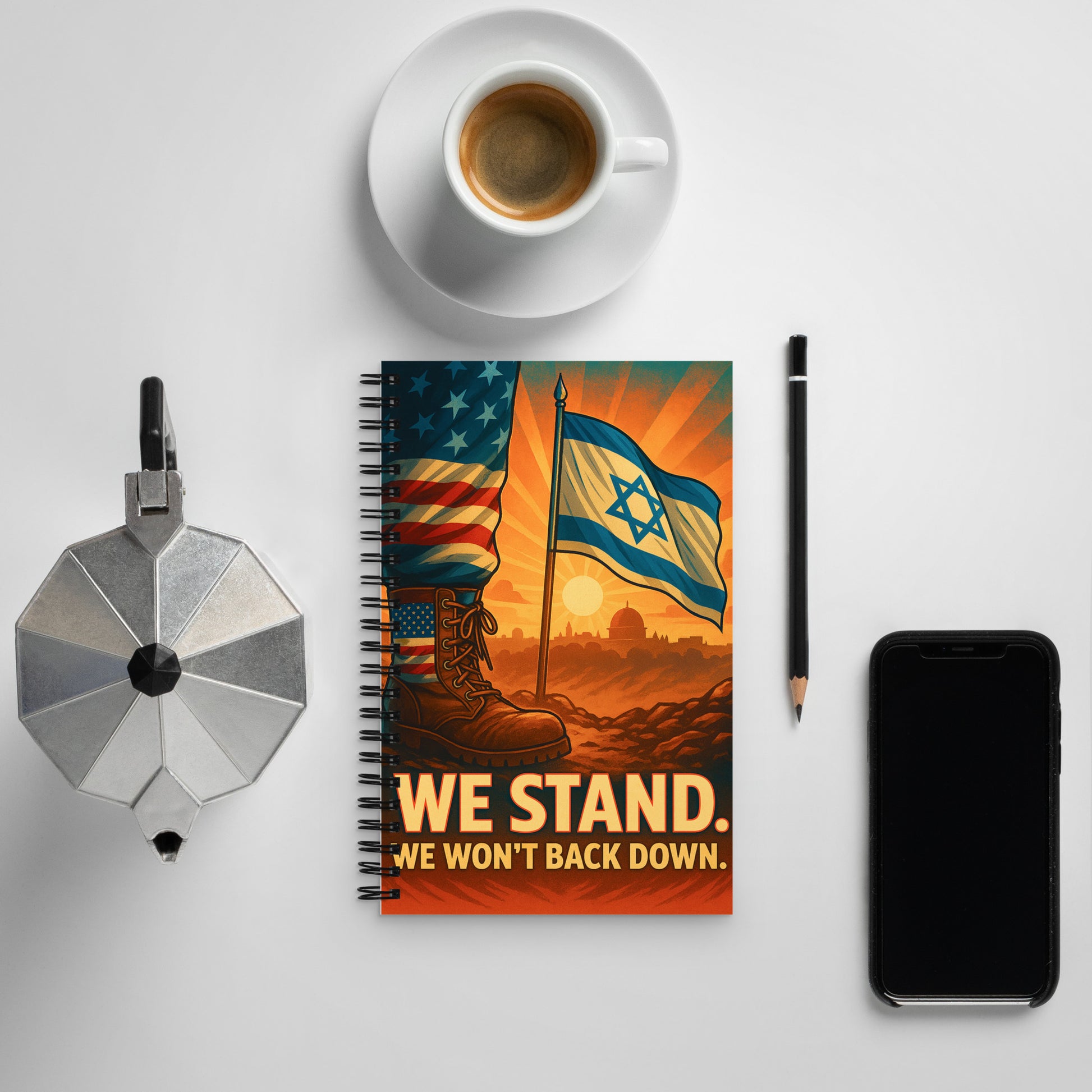 We Stand Spiral Notebook - American Zionist
