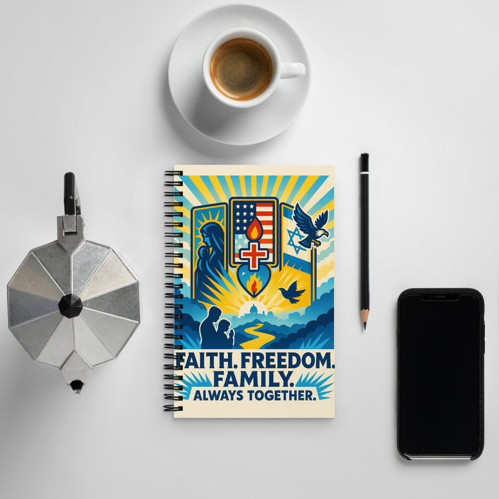 Faith Freedom Family Spiral Notebook - American Zionist
