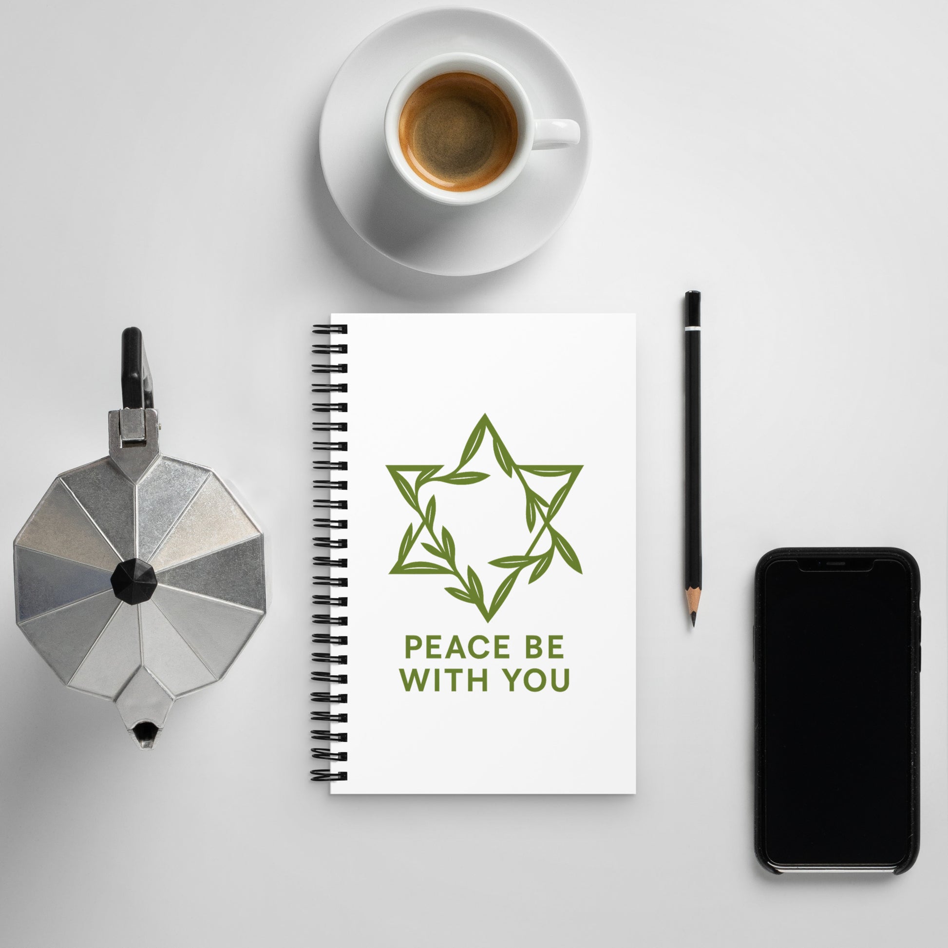 Peacewoven Star Spiral Notebook - American Zionist