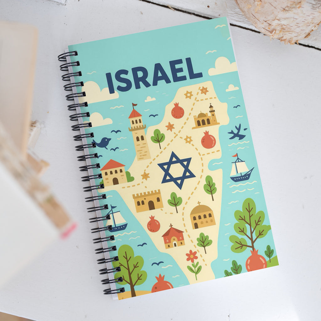 Map of Israel Spiral Notebook - American Zionist