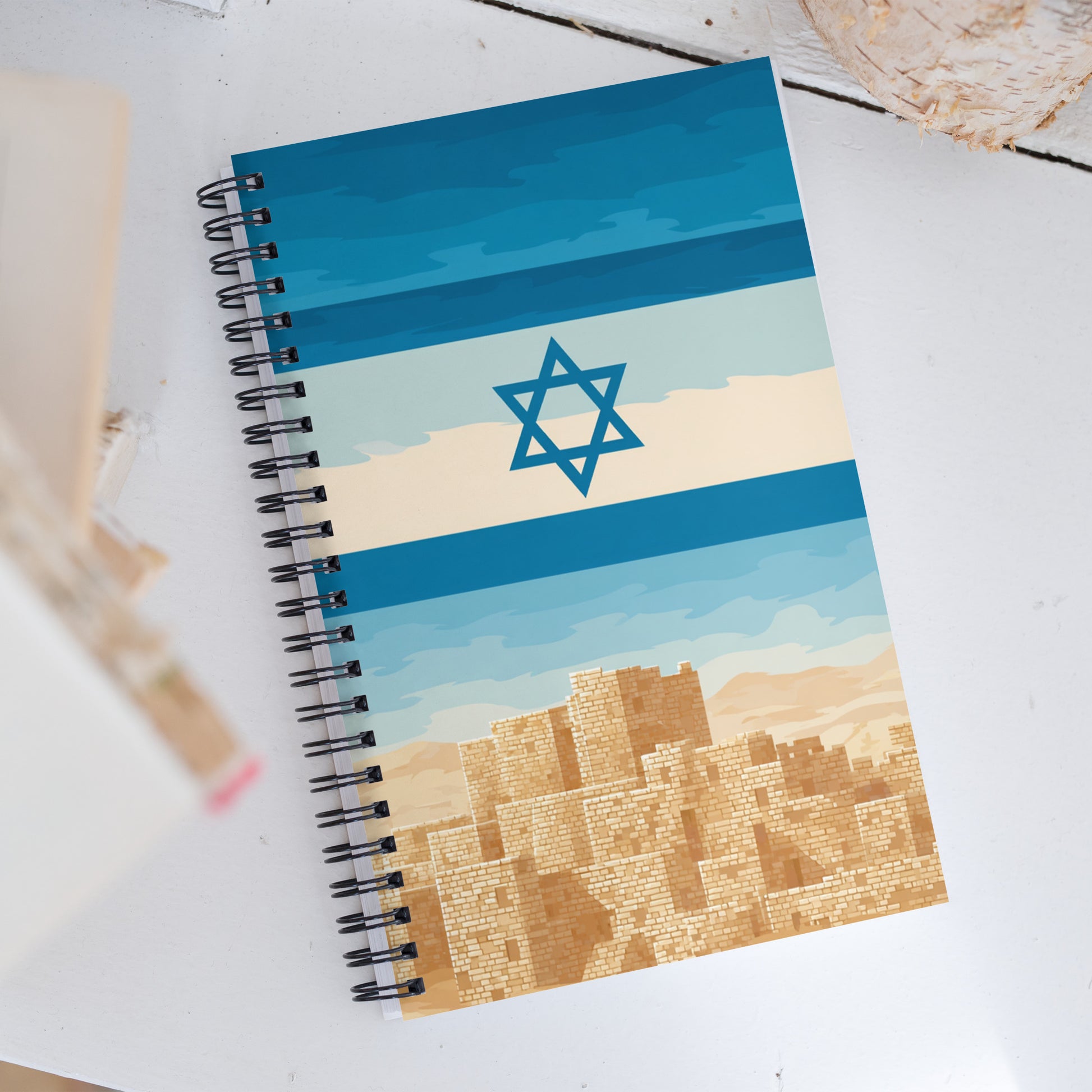 Israel Sand City Spiral Notebook - American Zionist