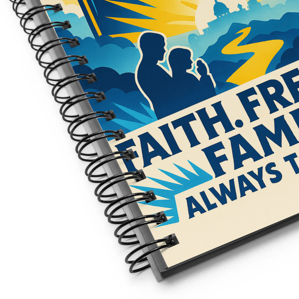 Faith Freedom Family Spiral Notebook - American Zionist