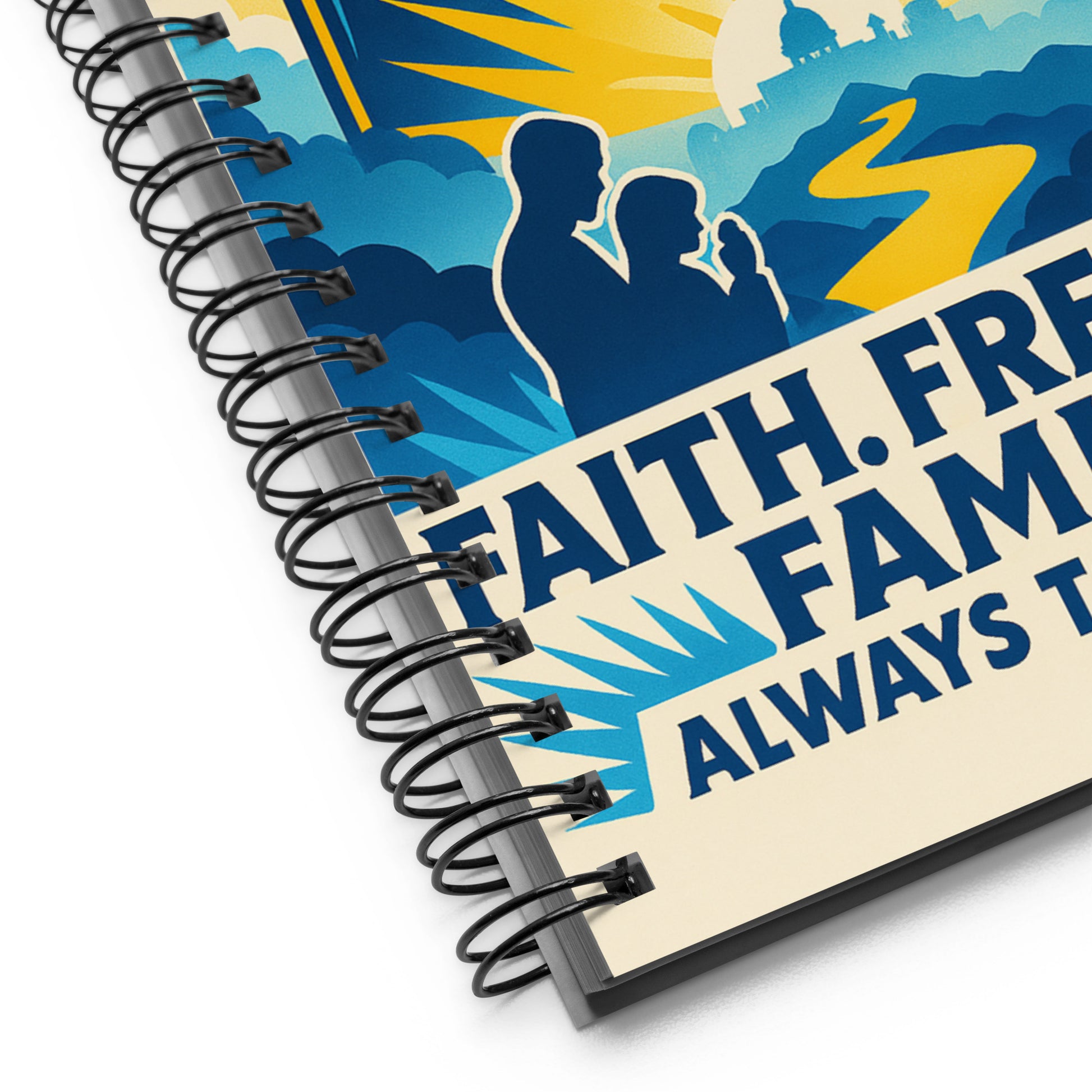 Faith Freedom Family Spiral Notebook - American Zionist