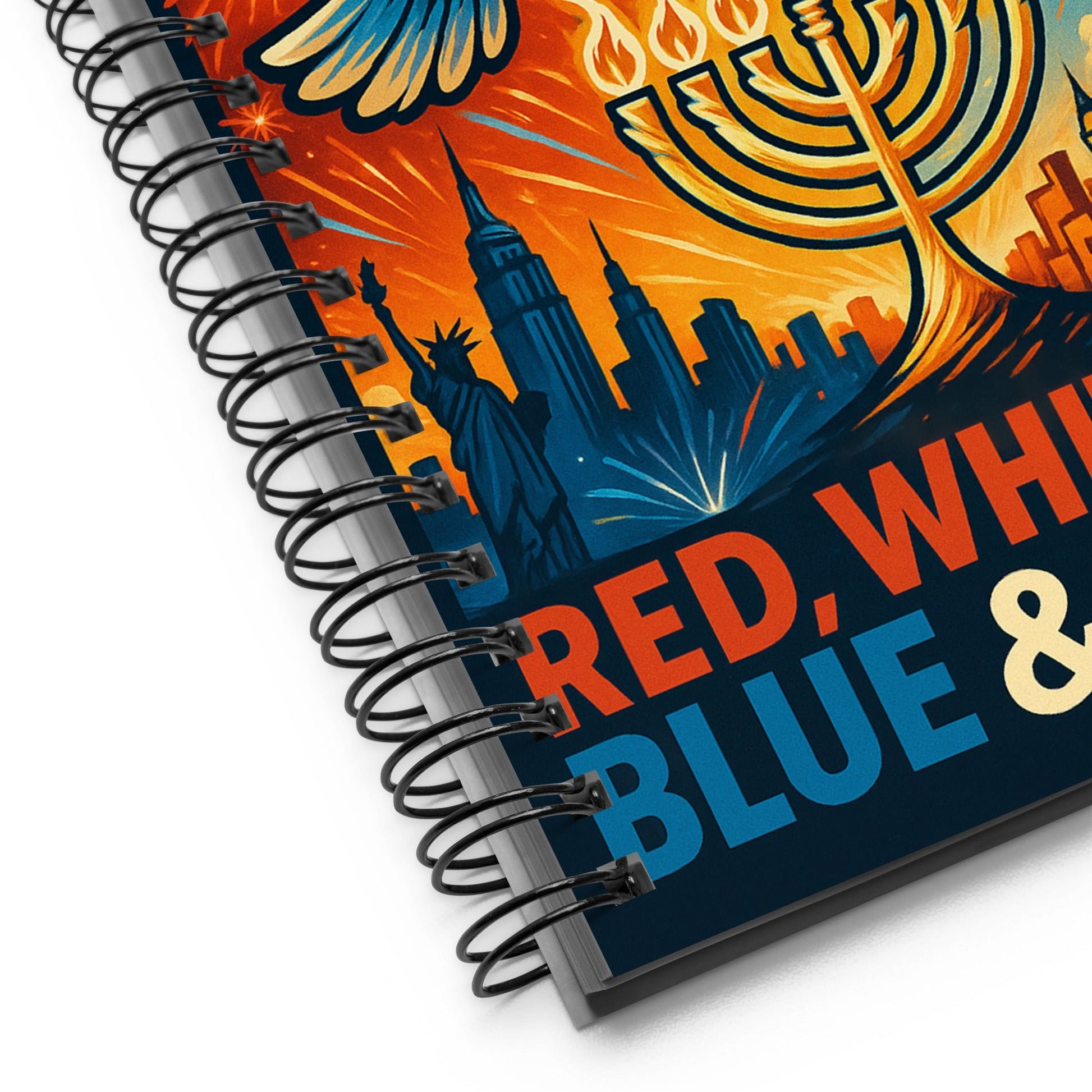 Red White and Blue Spiral Notebook - American Zionist