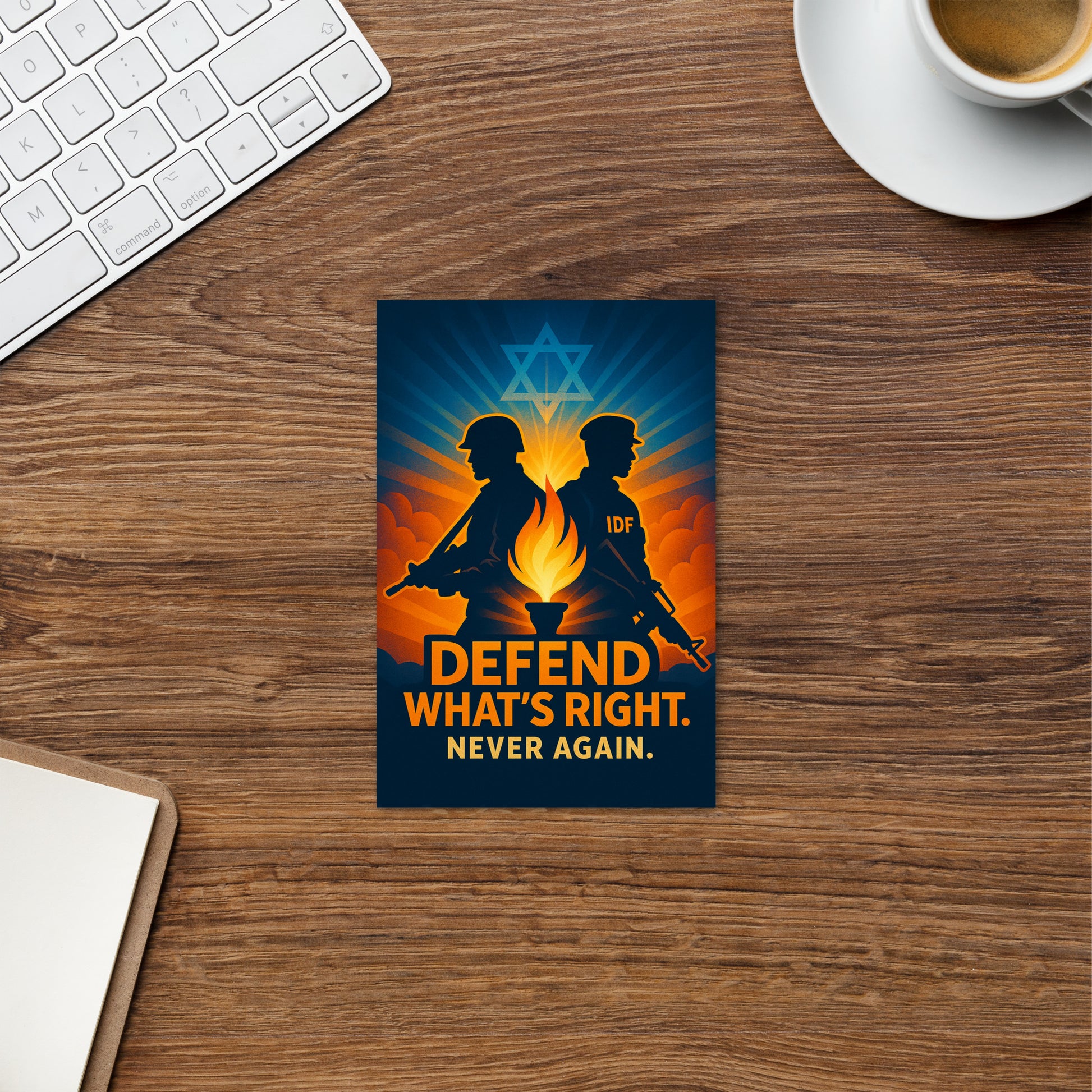 Defend Whats Right Standard Postcard - American Zionist