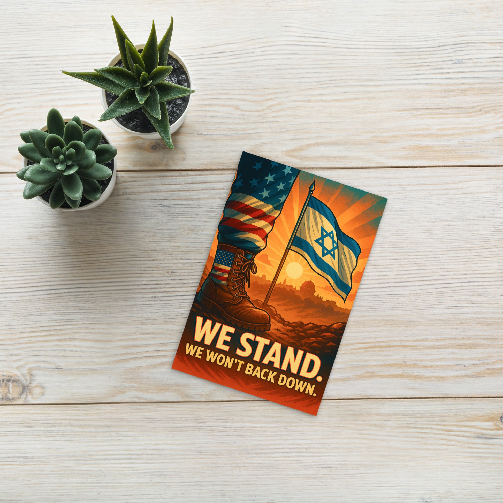 We Stand Standard Postcard - American Zionist