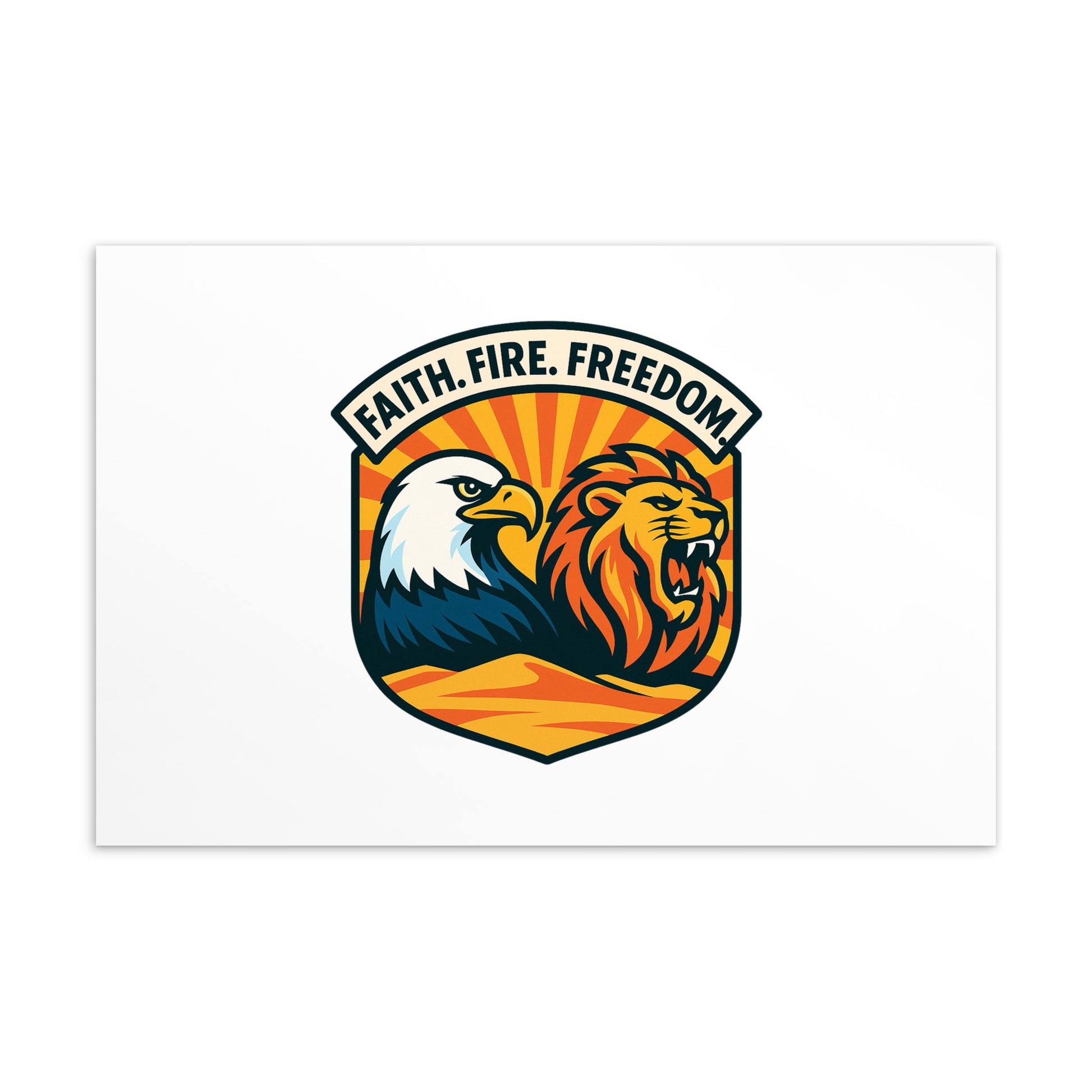 Lions Eagles Rise Standard Postcard - American Zionist