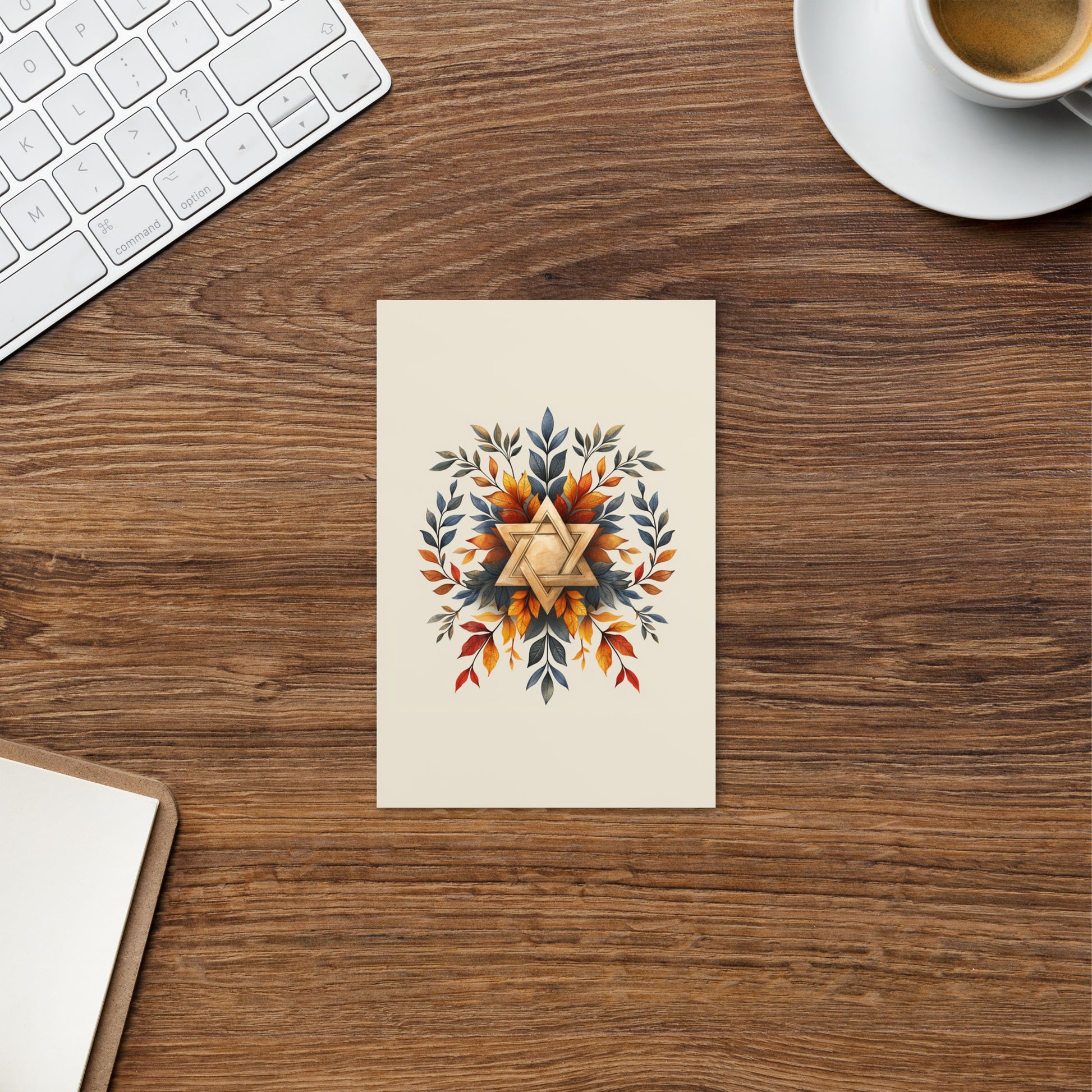 Star of David Wreath Standard Postcard - American Zionist