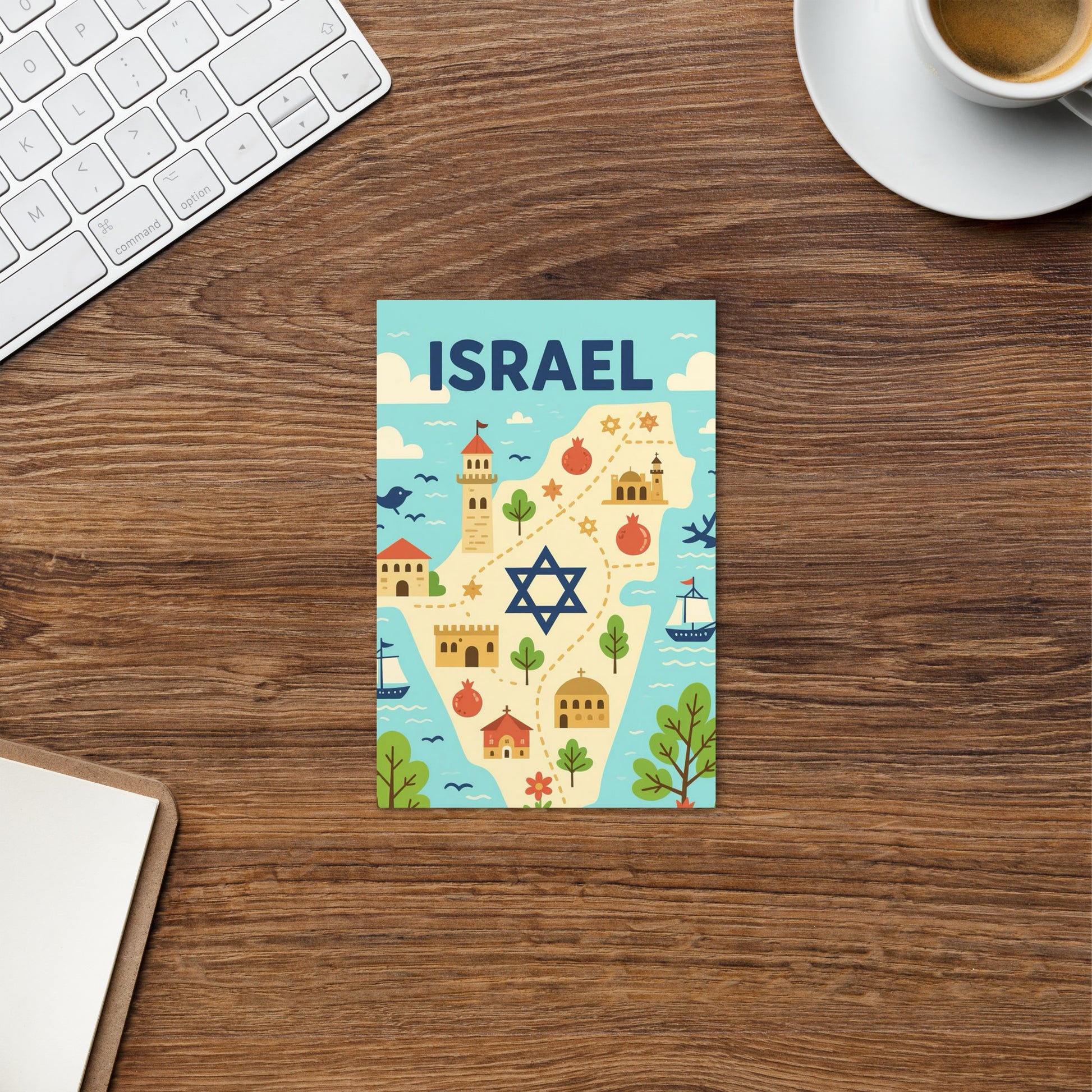 Map of Israel Standard Postcard - American Zionist