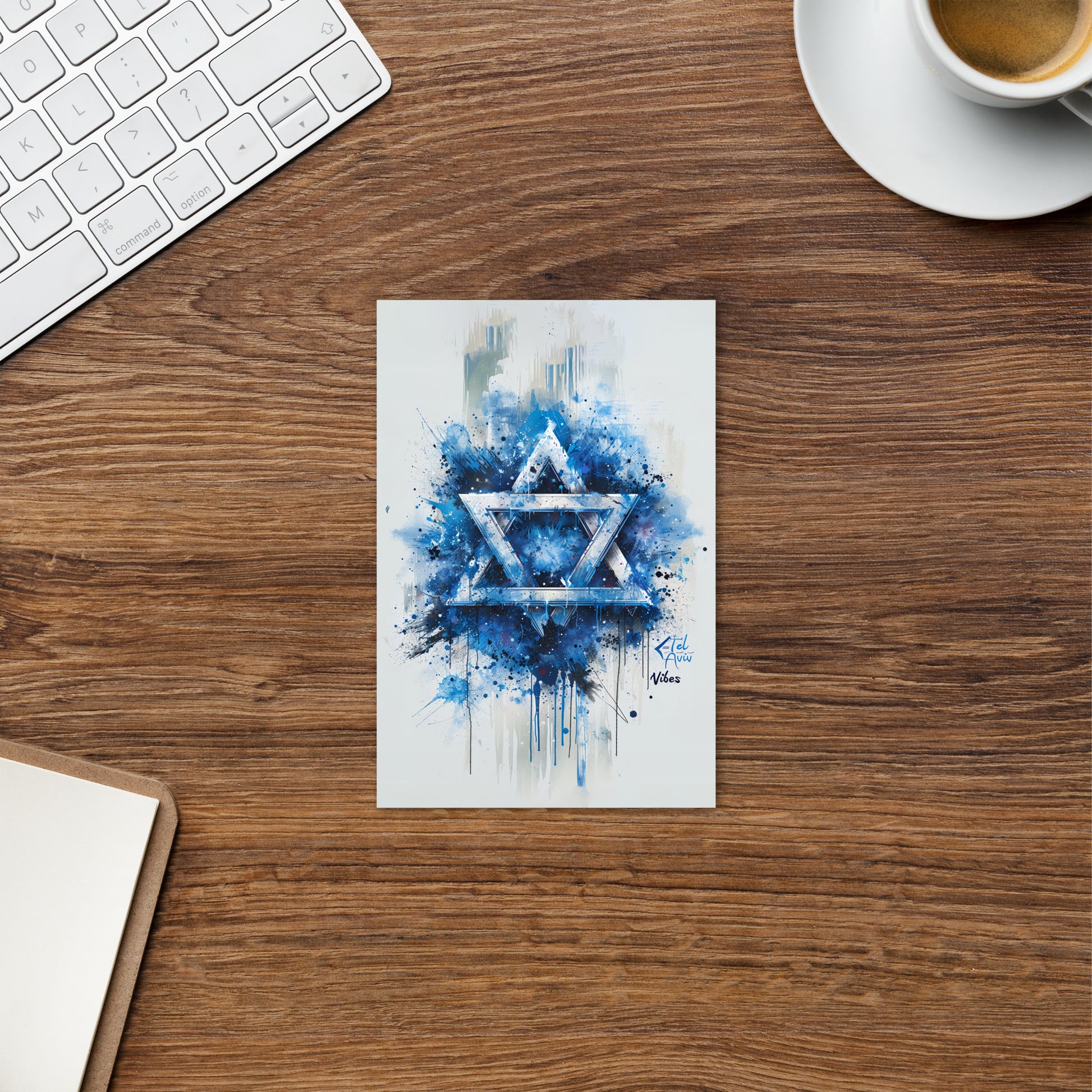 Graffiti Star of David Vertical Standard Postcard - American Zionist