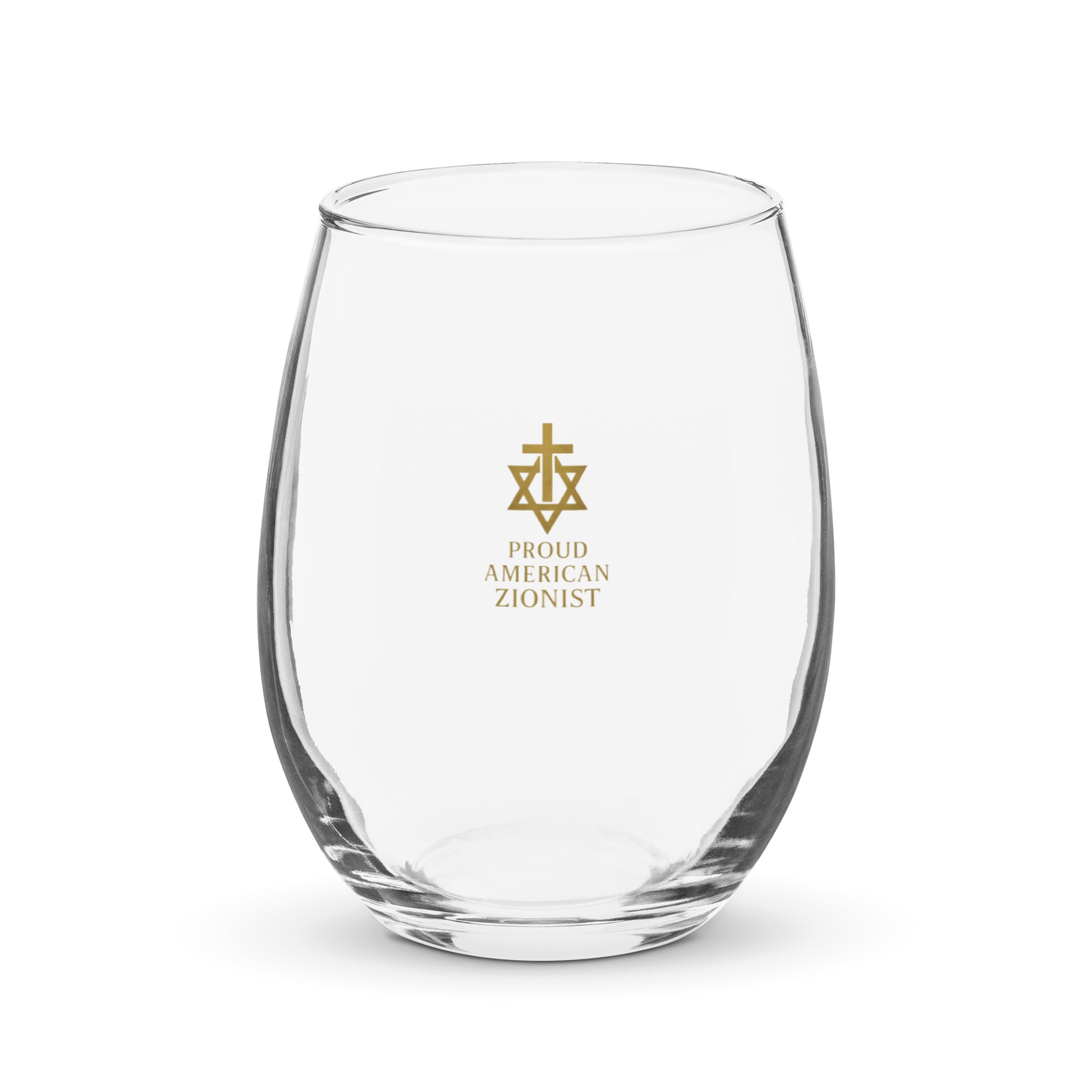 Proud American Zionist Stemless Wine Glass (15 oz) - American Zionist