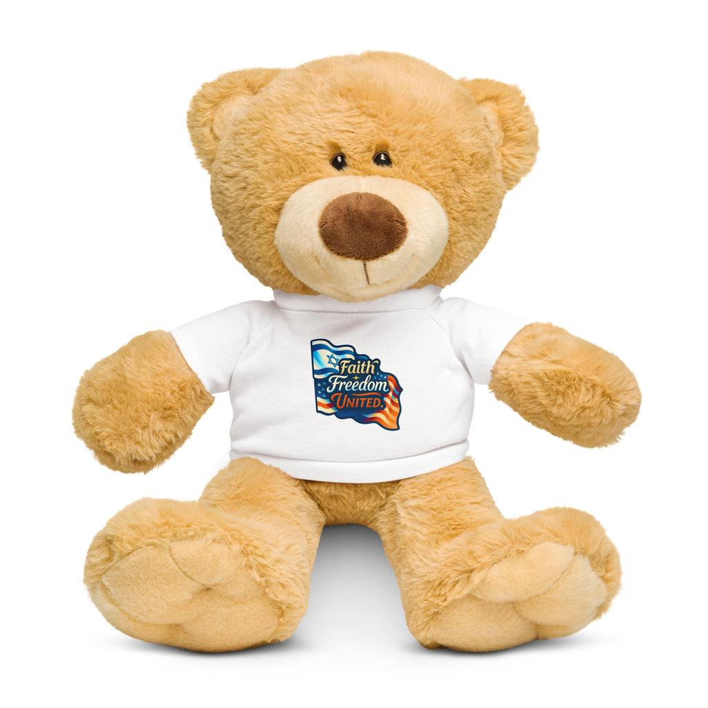Faith Freedom United Teddy Bear with T-Shirt - American Zionist