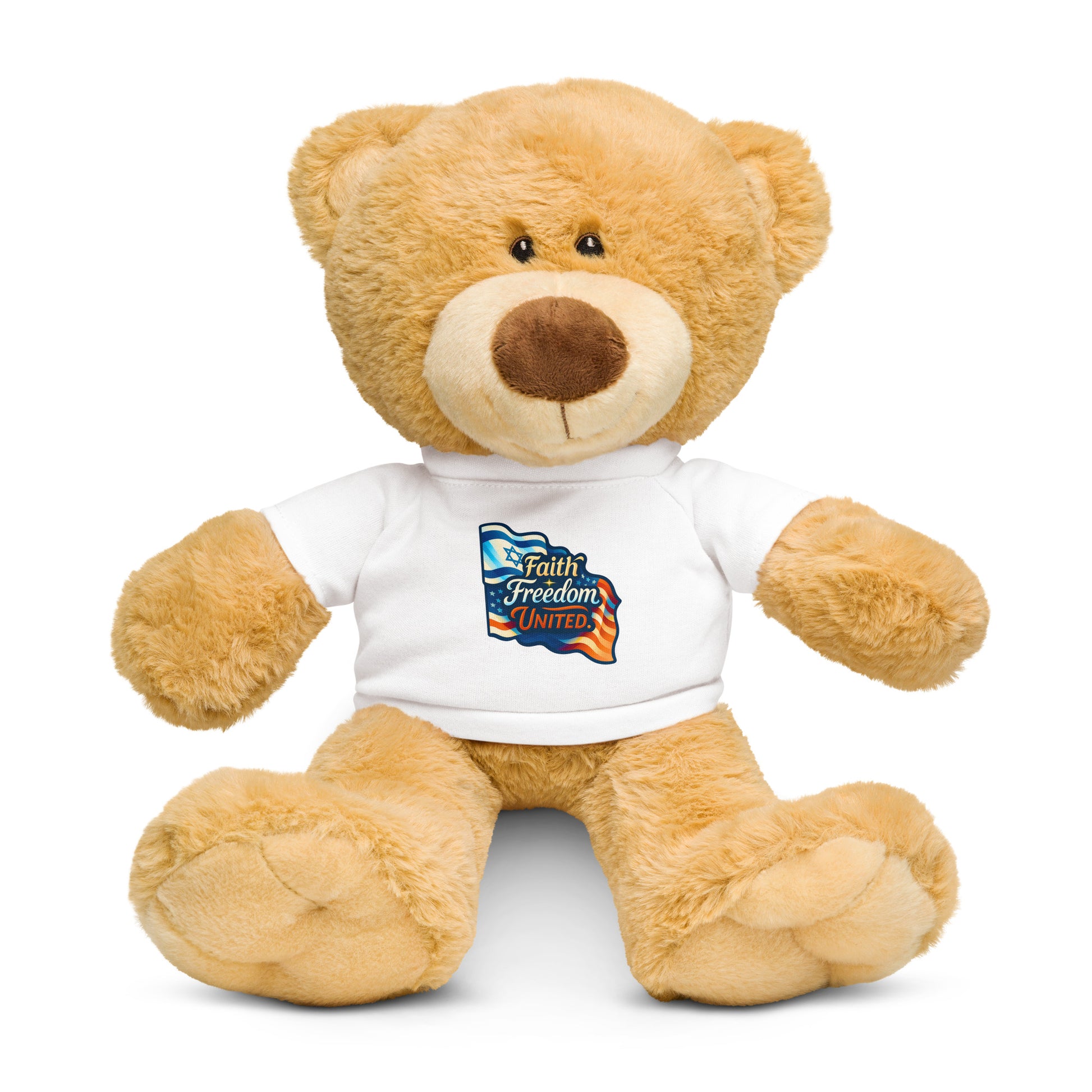 Faith Freedom United Teddy Bear with T-Shirt - American Zionist