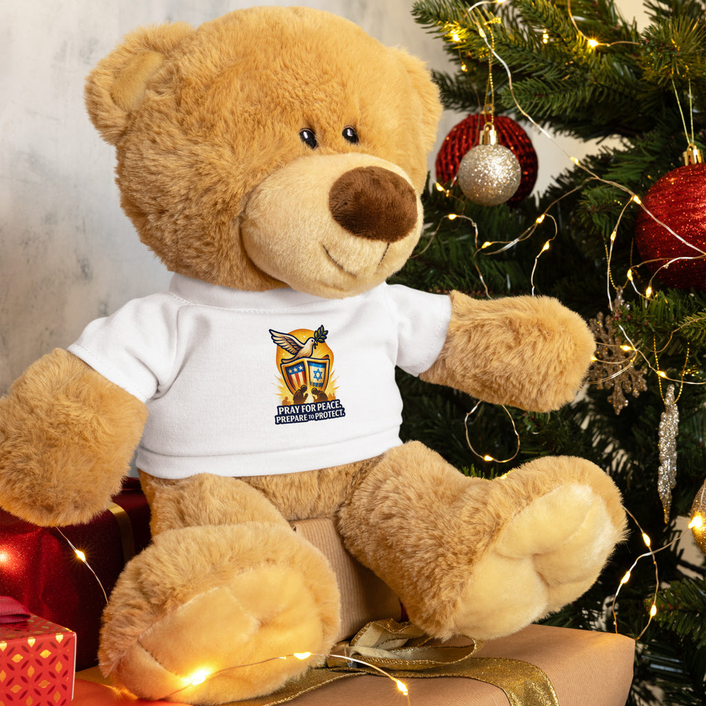 Pray For Peace Teddy Bear with T-Shirt - American Zionist