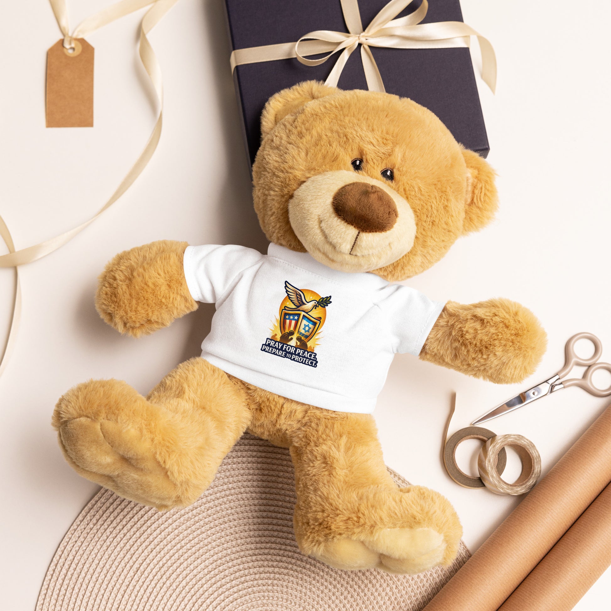 Pray For Peace Teddy Bear with T-Shirt - American Zionist