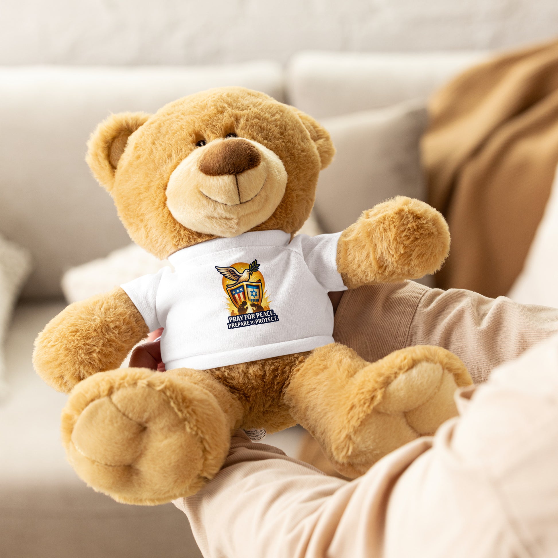 Pray For Peace Teddy Bear with T-Shirt - American Zionist