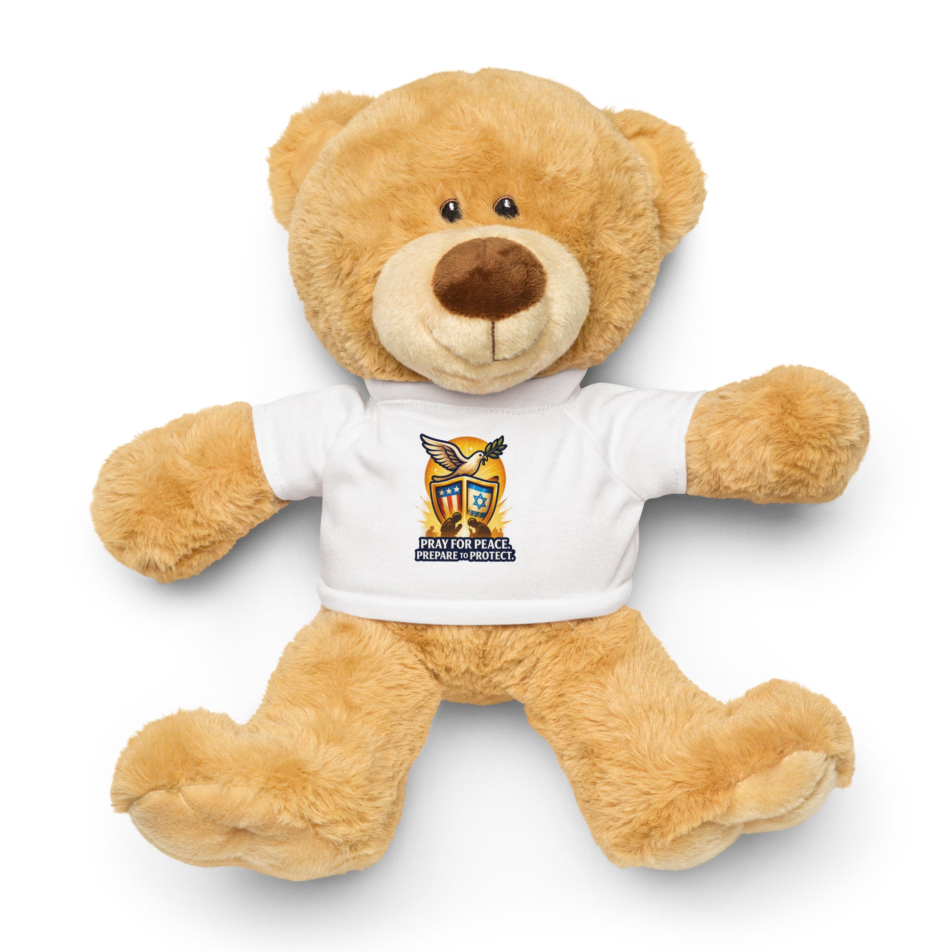 Pray For Peace Teddy Bear with T-Shirt - American Zionist