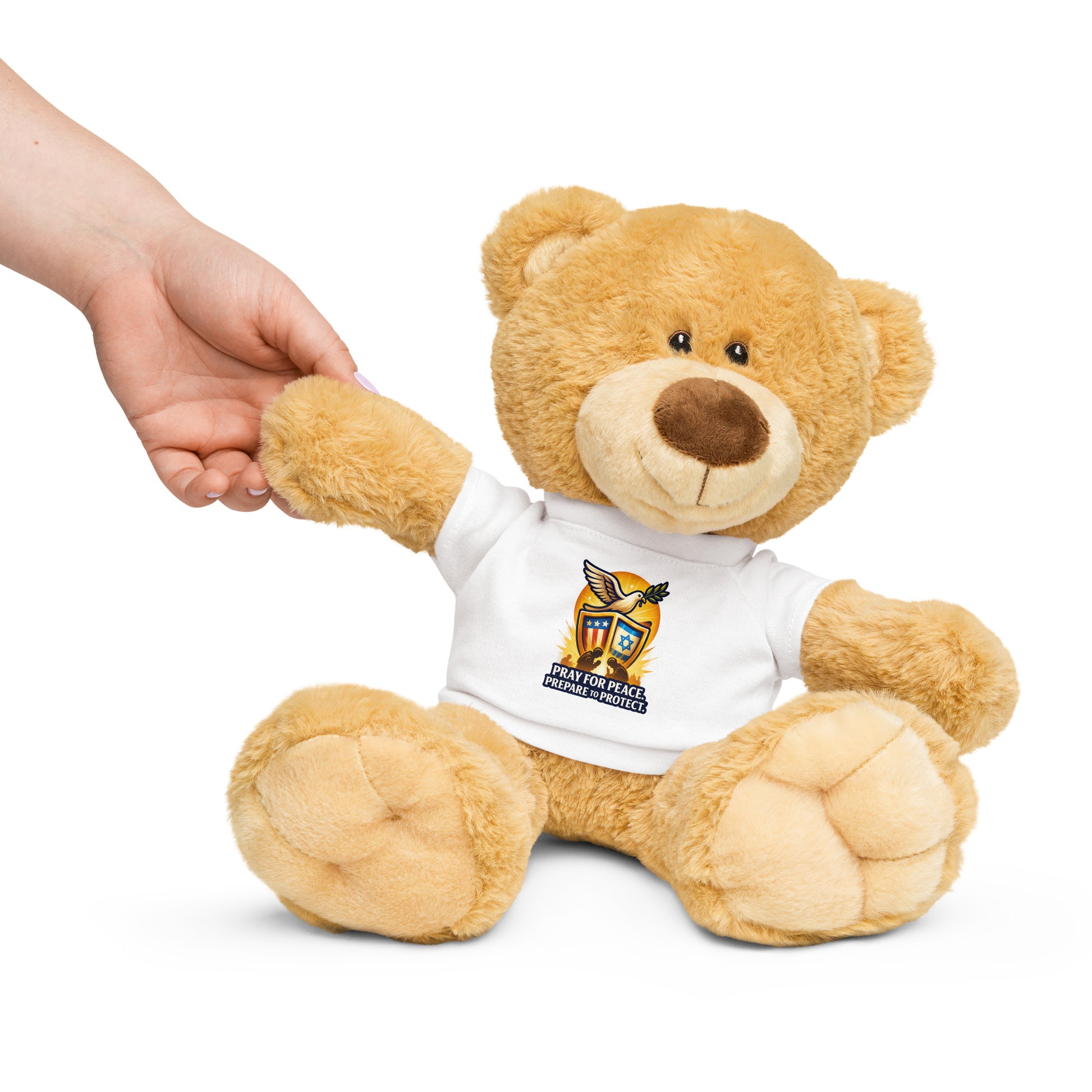 Pray For Peace Teddy Bear with T-Shirt - American Zionist