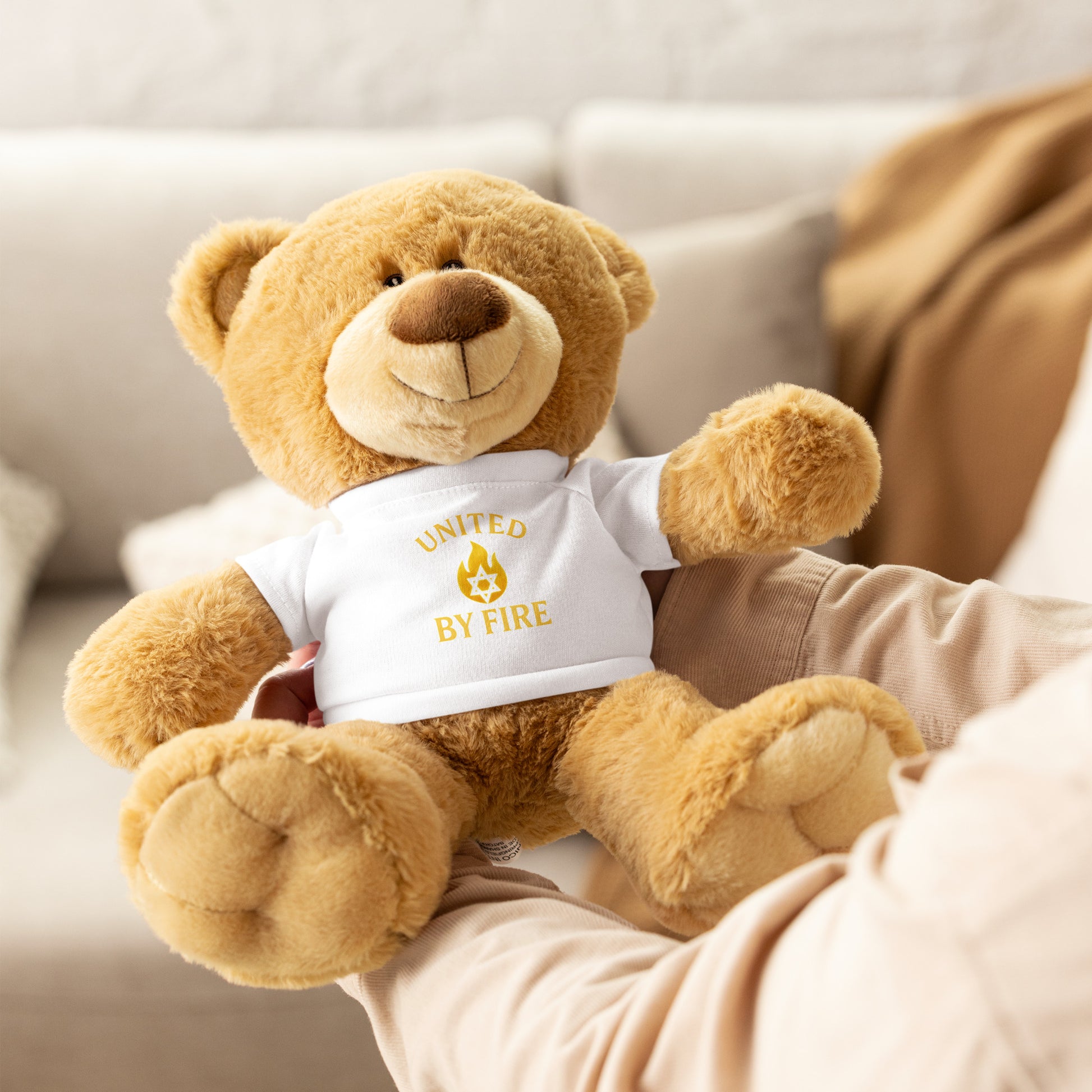 United by Fire Teddy Bear with T-Shirt - American Zionist