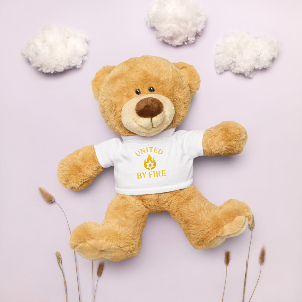 United by Fire Teddy Bear with T-Shirt - American Zionist