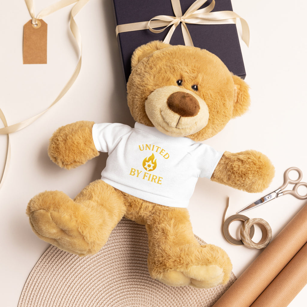 United by Fire Teddy Bear with T-Shirt - American Zionist