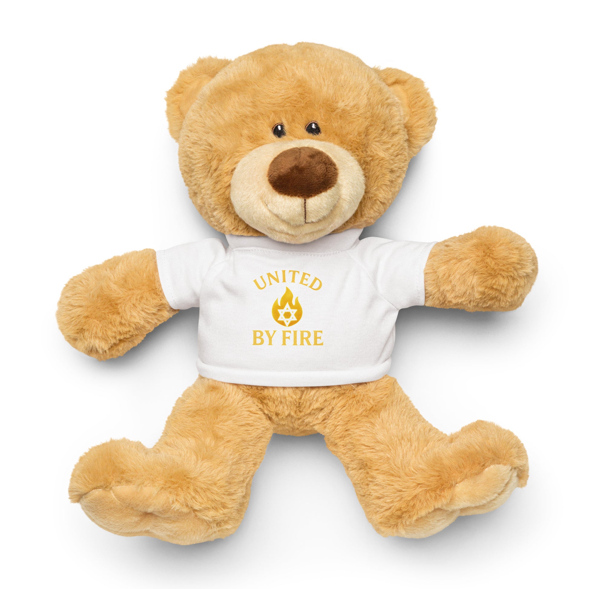 United by Fire Teddy Bear with T-Shirt - American Zionist