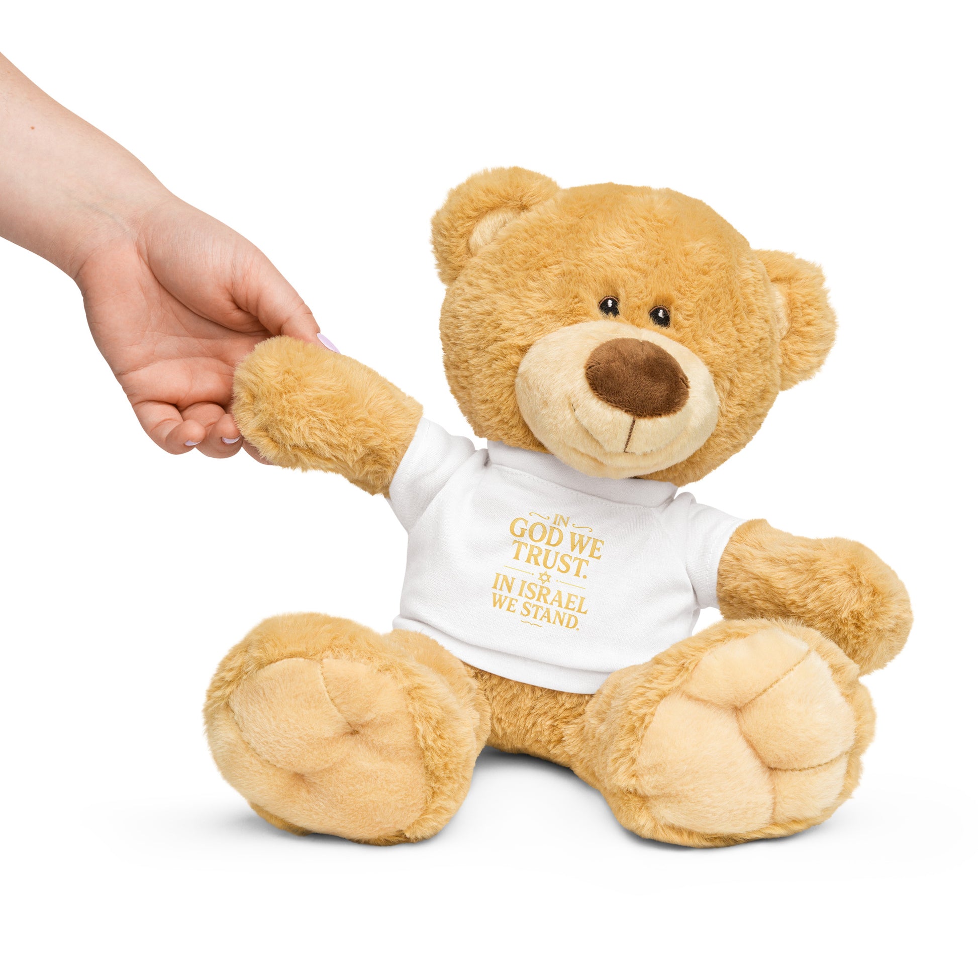 In God With Israel Teddy Bear With T-Shirt - American Zionist