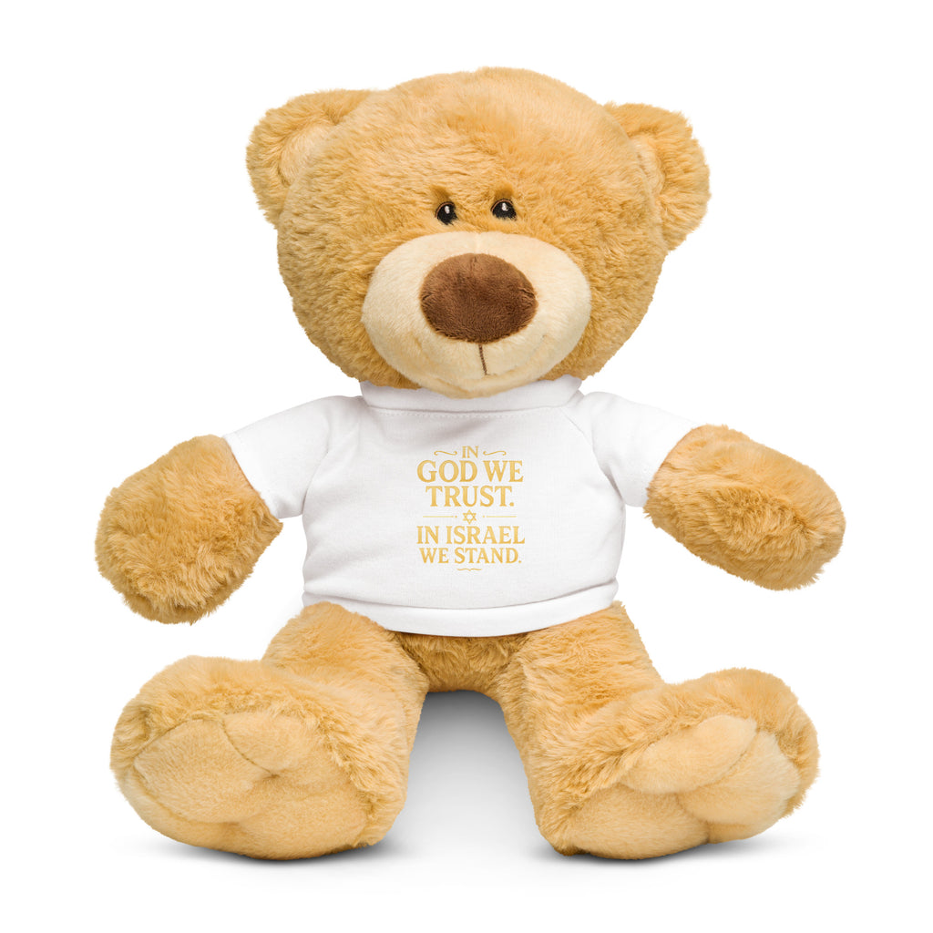 In God With Israel Teddy Bear With T-Shirt - American Zionist