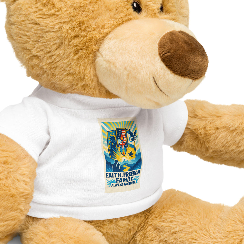 Faith Freedom Family Teddy Bear with T-Shirt - American Zionist