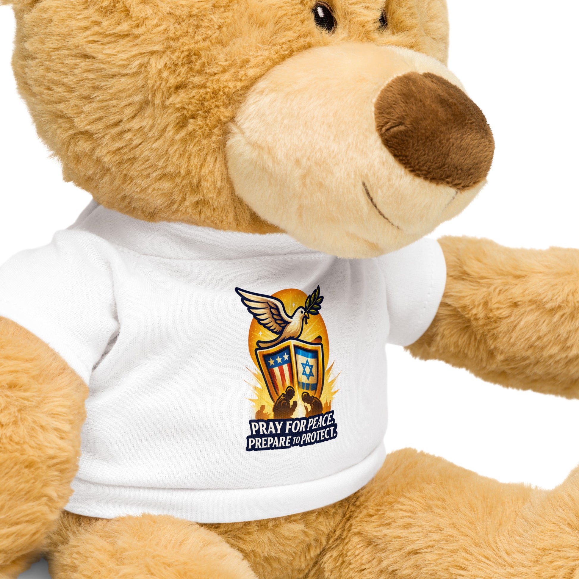 Pray For Peace Teddy Bear with T-Shirt - American Zionist