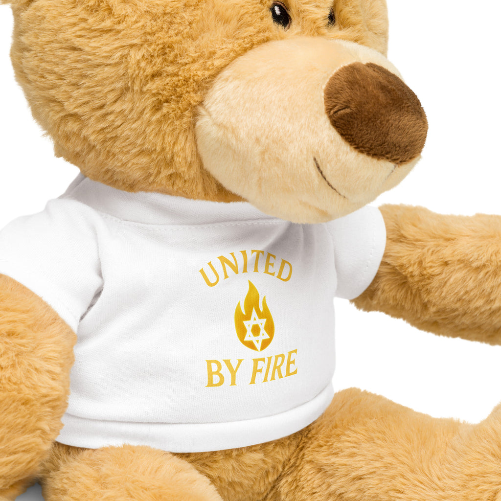 United by Fire Teddy Bear with T-Shirt - American Zionist