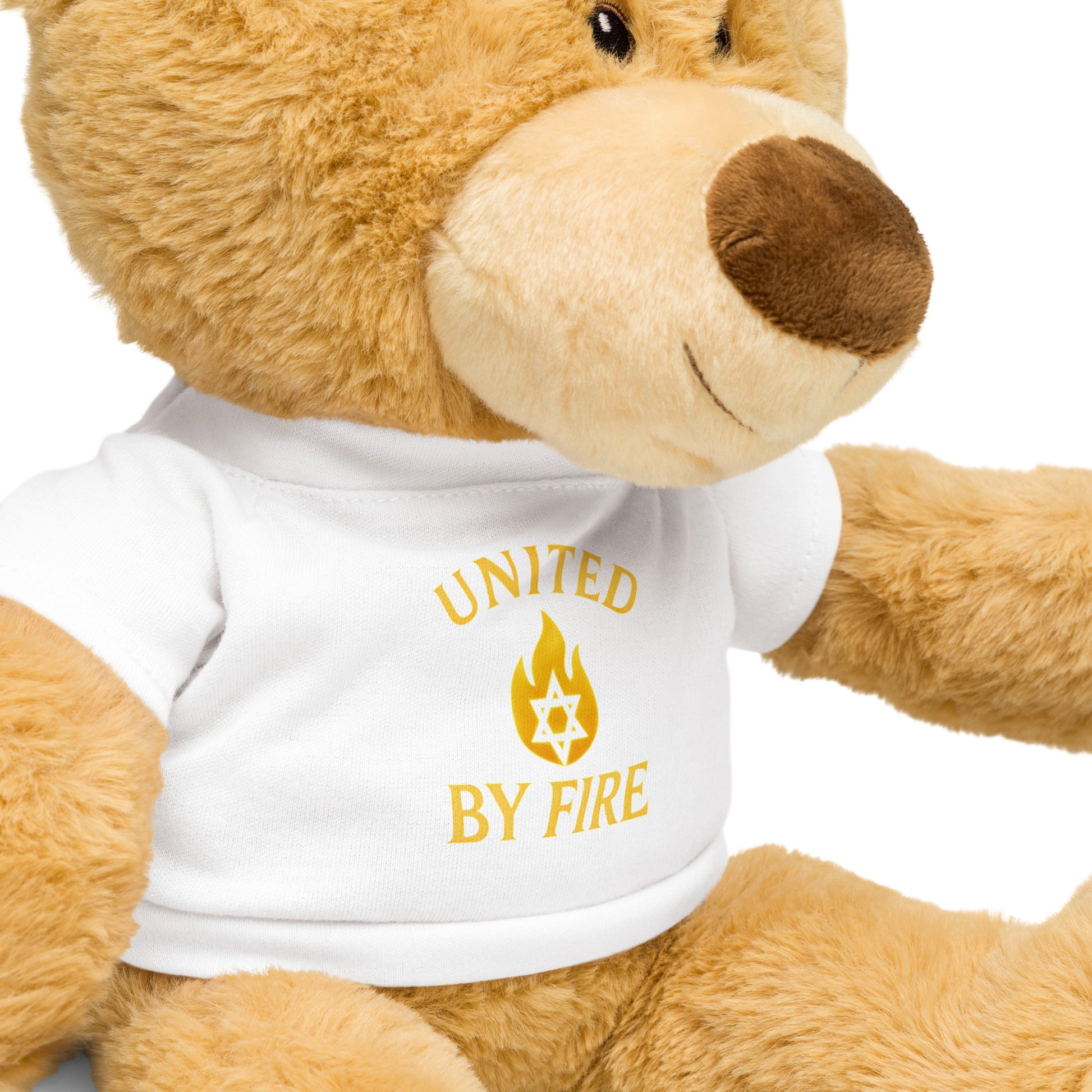 United by Fire Teddy Bear with T-Shirt - American Zionist
