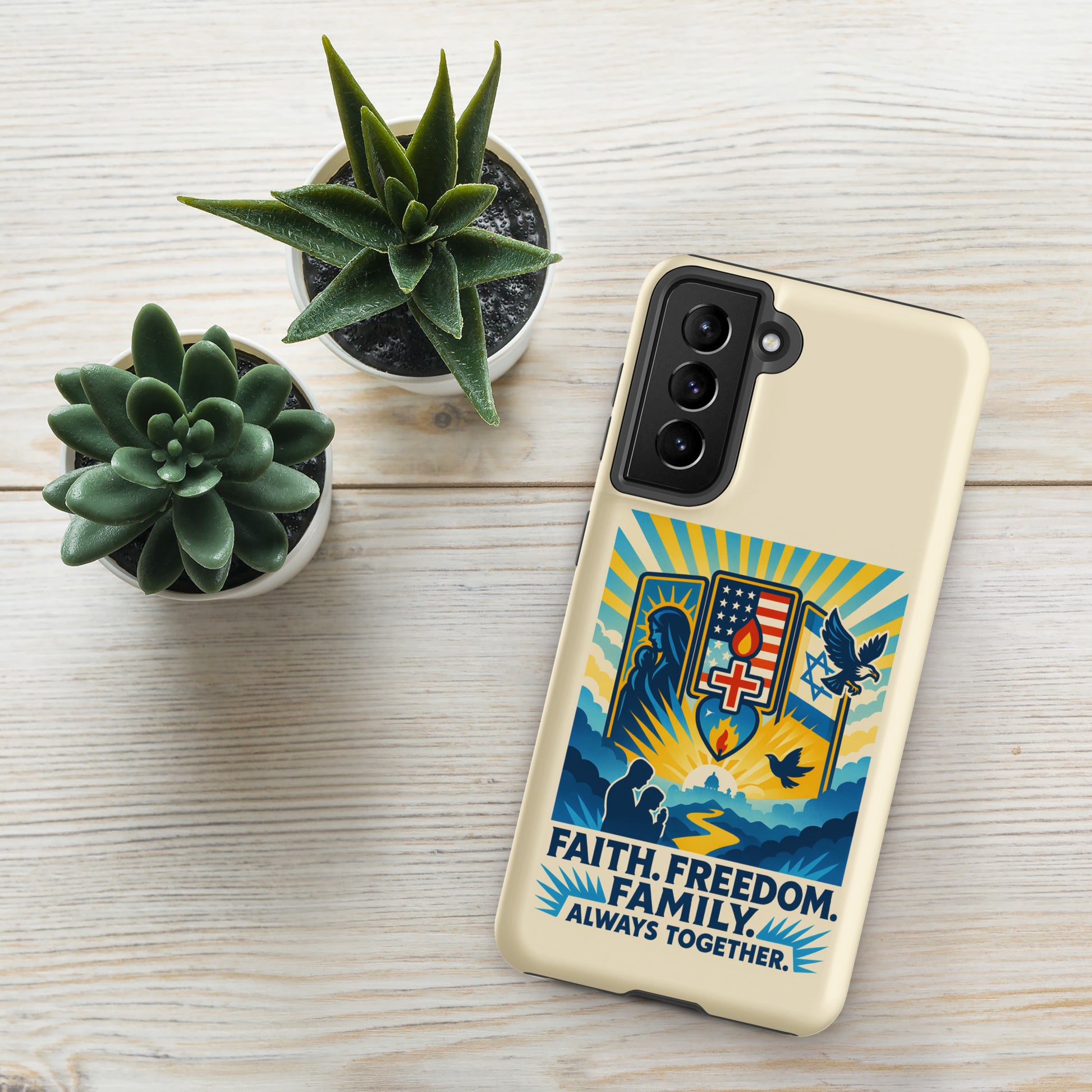 Faith Freedom Family Tough Case for Samsung® - American Zionist