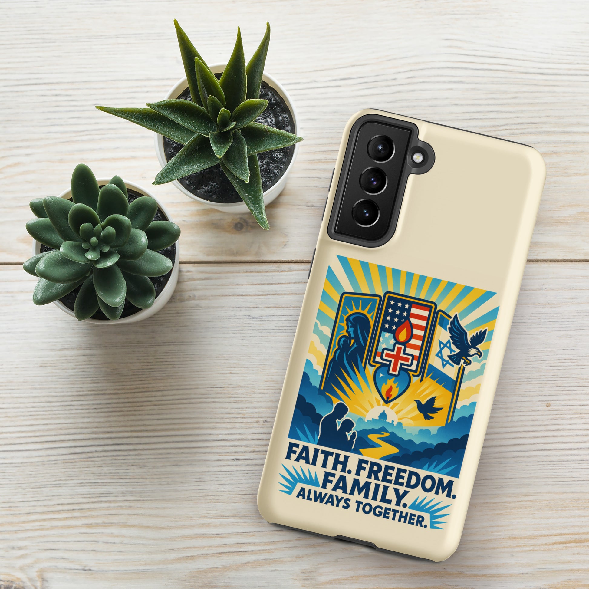 Faith Freedom Family Tough Case for Samsung® - American Zionist