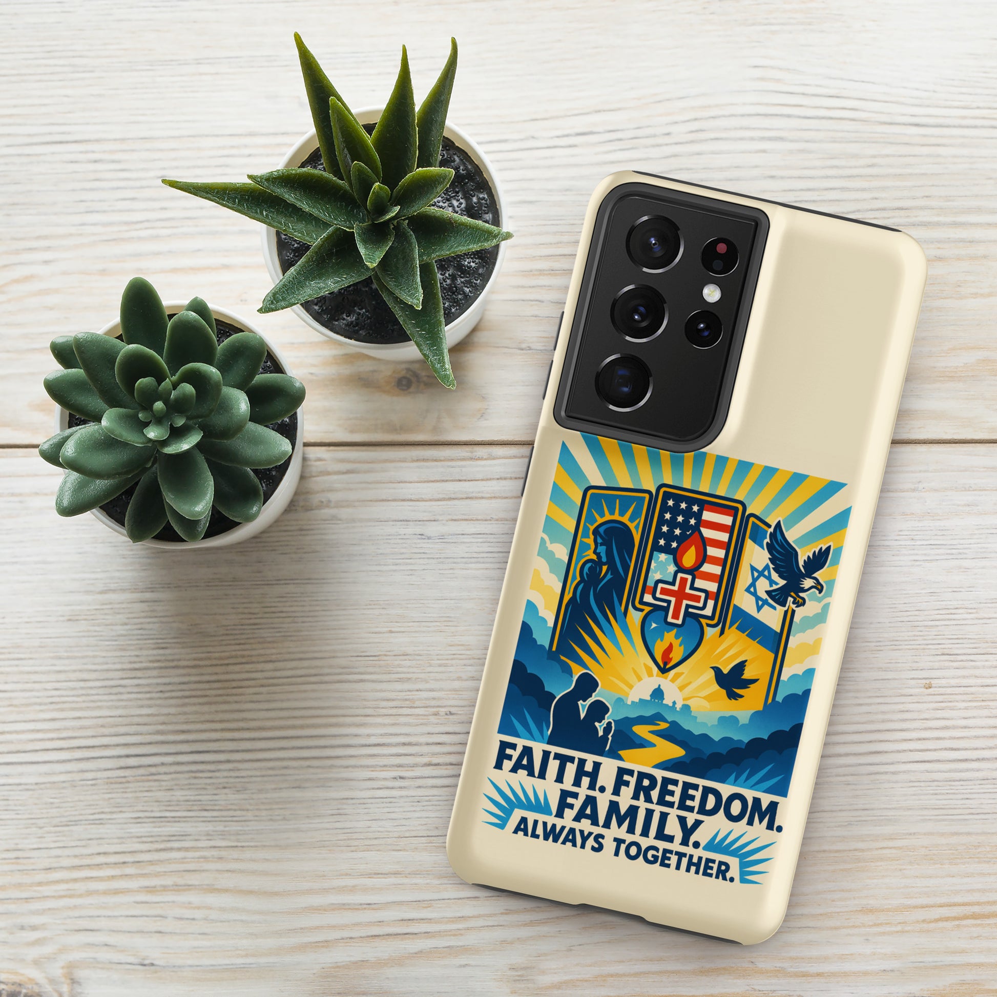 Faith Freedom Family Tough Case for Samsung® - American Zionist