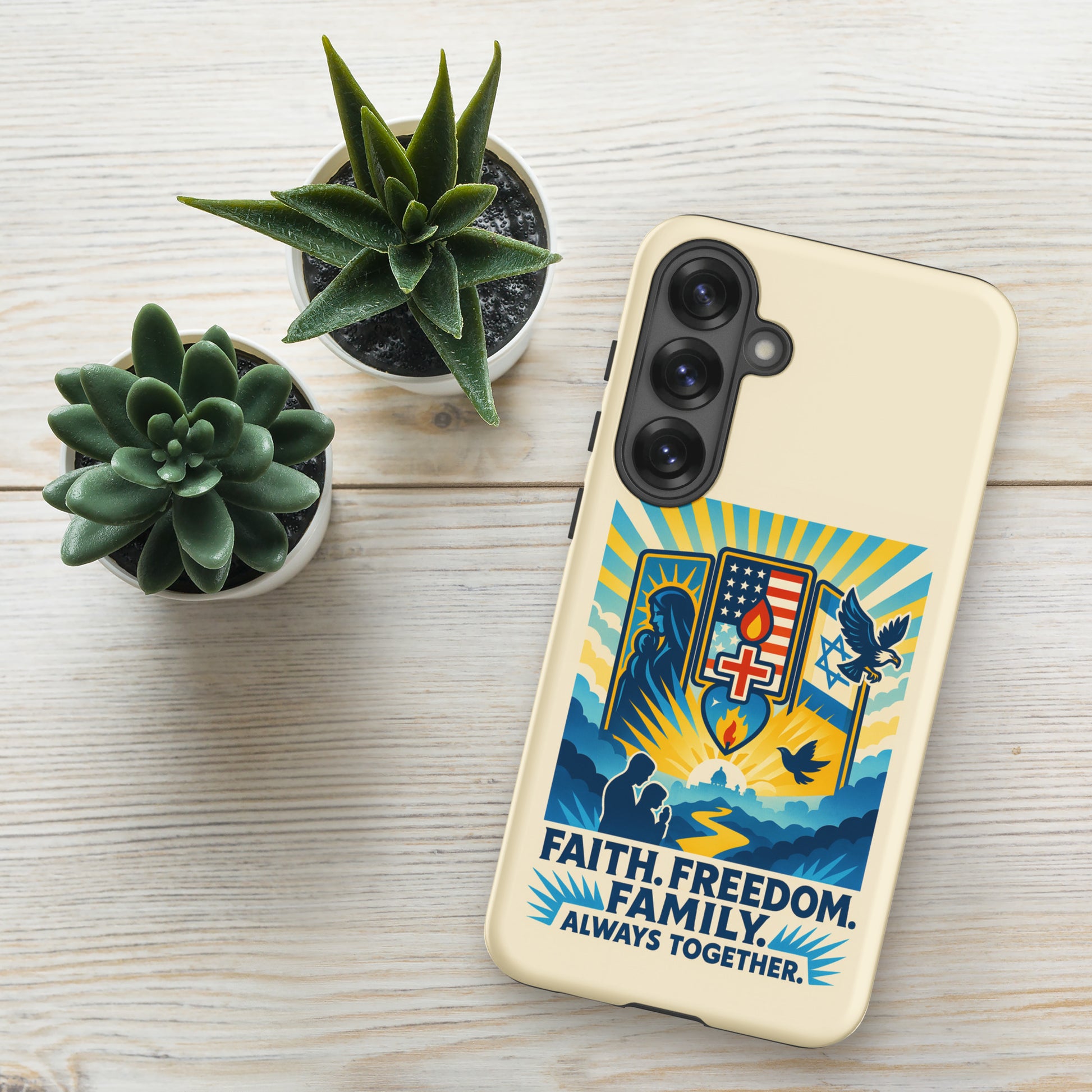 Faith Freedom Family Tough Case for Samsung® - American Zionist