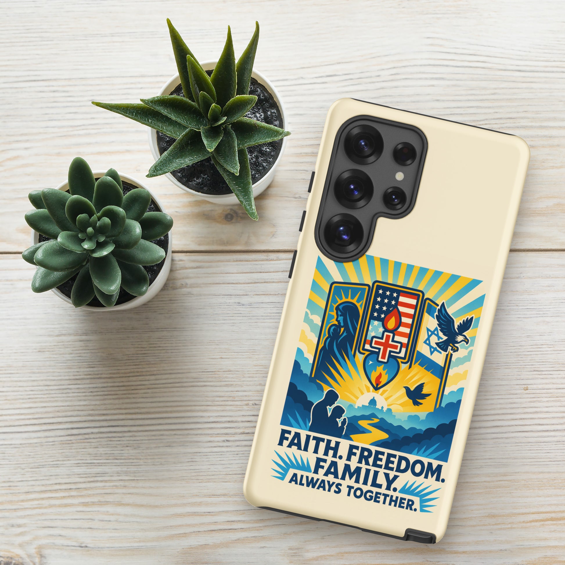 Faith Freedom Family Tough Case for Samsung® - American Zionist