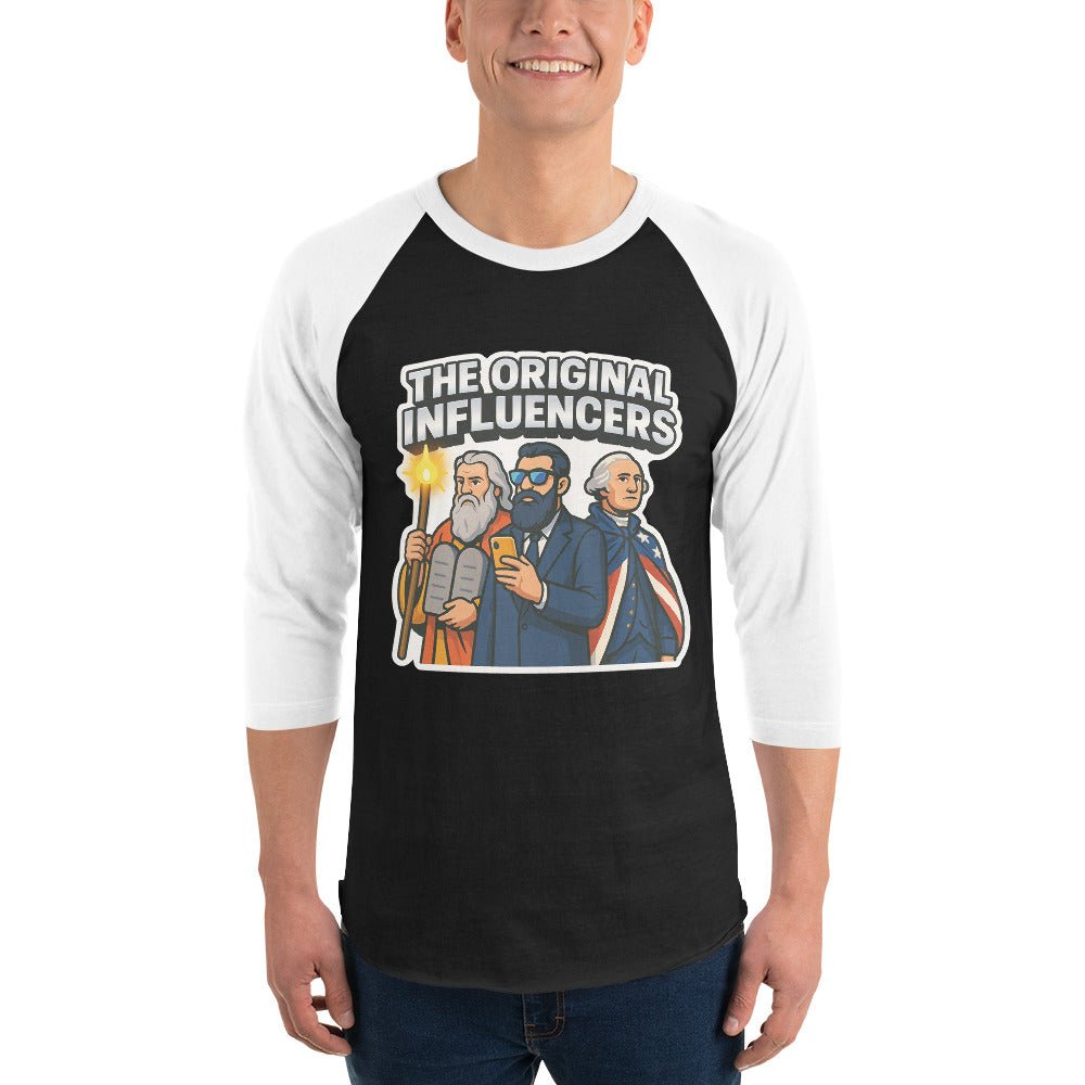 Original Influencers Unisex 3/4 Sleeve Raglan Shirt - American Zionist