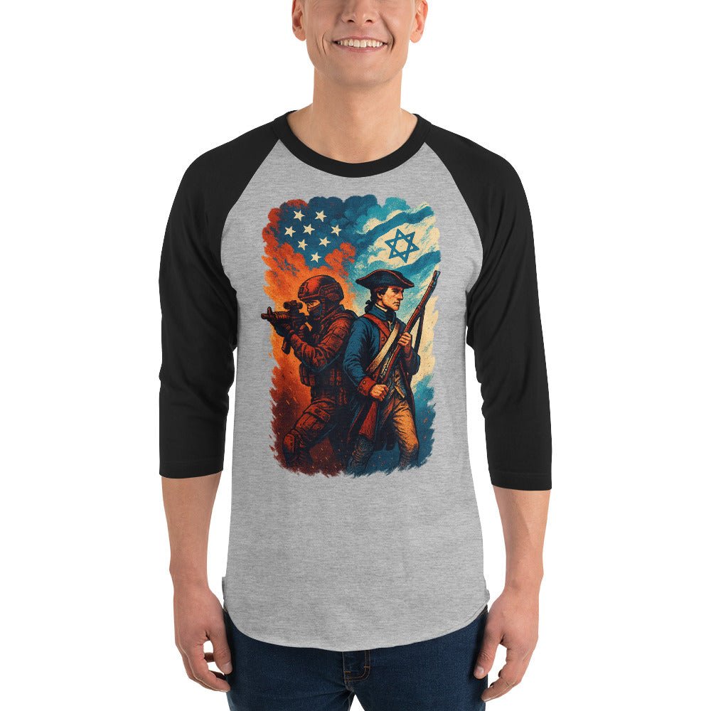 Defenders Across Generations Unisex 3/4 Sleeve Raglan Shirt - American Zionist