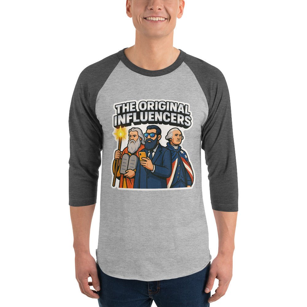Original Influencers Unisex 3/4 Sleeve Raglan Shirt - American Zionist