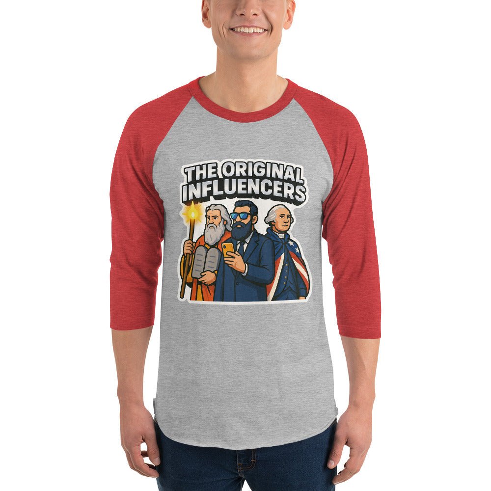 Original Influencers Unisex 3/4 Sleeve Raglan Shirt - American Zionist