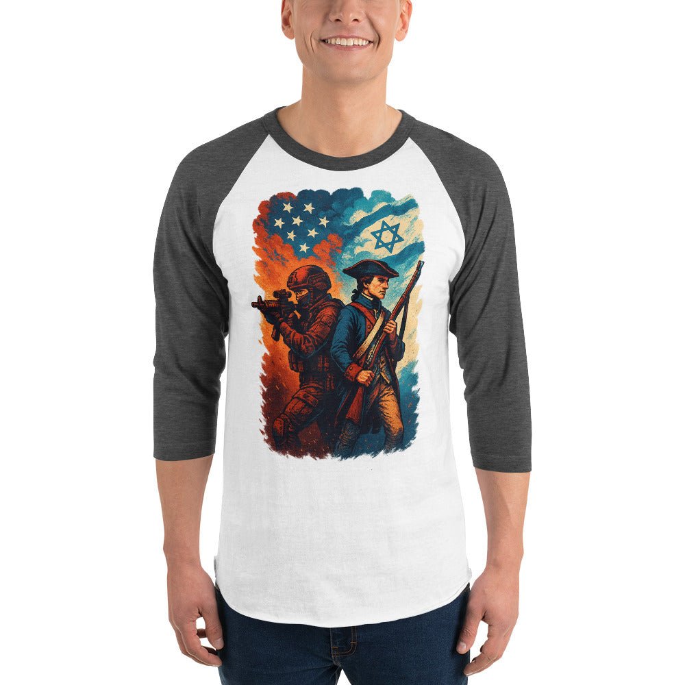 Defenders Across Generations Unisex 3/4 Sleeve Raglan Shirt - American Zionist