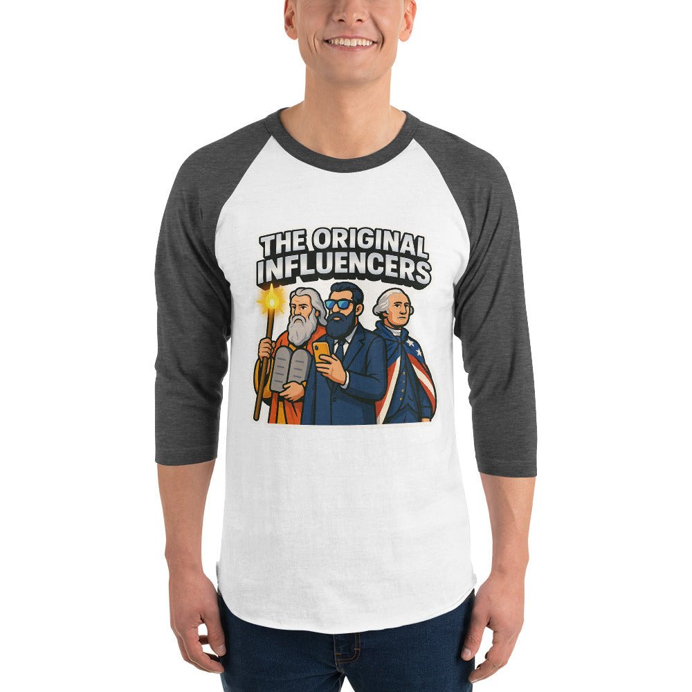 Original Influencers Unisex 3/4 Sleeve Raglan Shirt - American Zionist