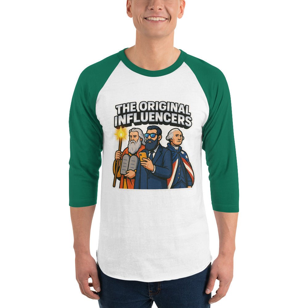 Original Influencers Unisex 3/4 Sleeve Raglan Shirt - American Zionist