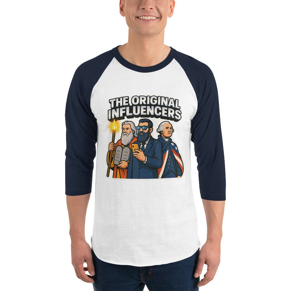 Original Influencers Unisex 3/4 Sleeve Raglan Shirt - American Zionist