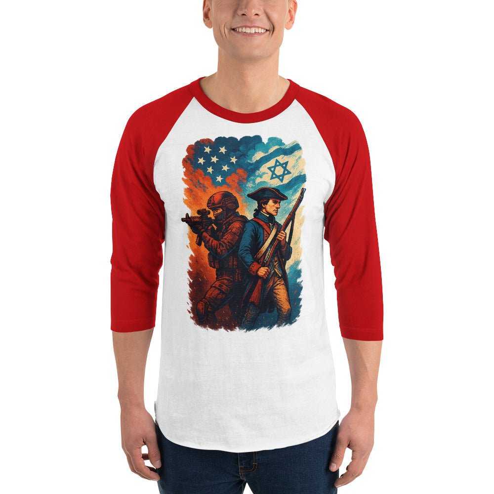 Defenders Across Generations Unisex 3/4 Sleeve Raglan Shirt - American Zionist