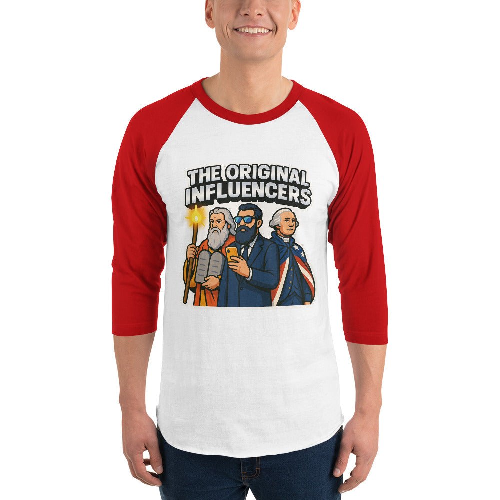 Original Influencers Unisex 3/4 Sleeve Raglan Shirt - American Zionist