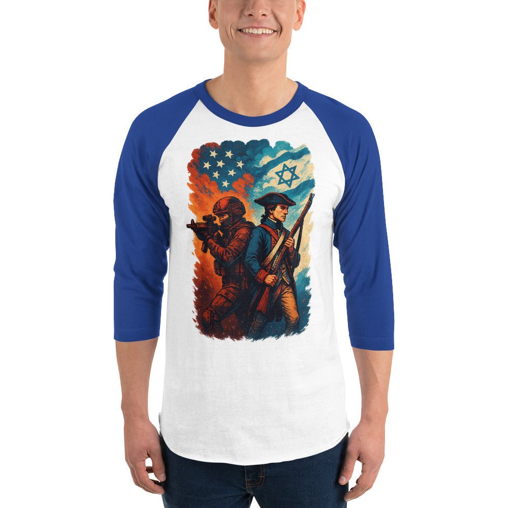 Defenders Across Generations Unisex 3/4 Sleeve Raglan Shirt - American Zionist