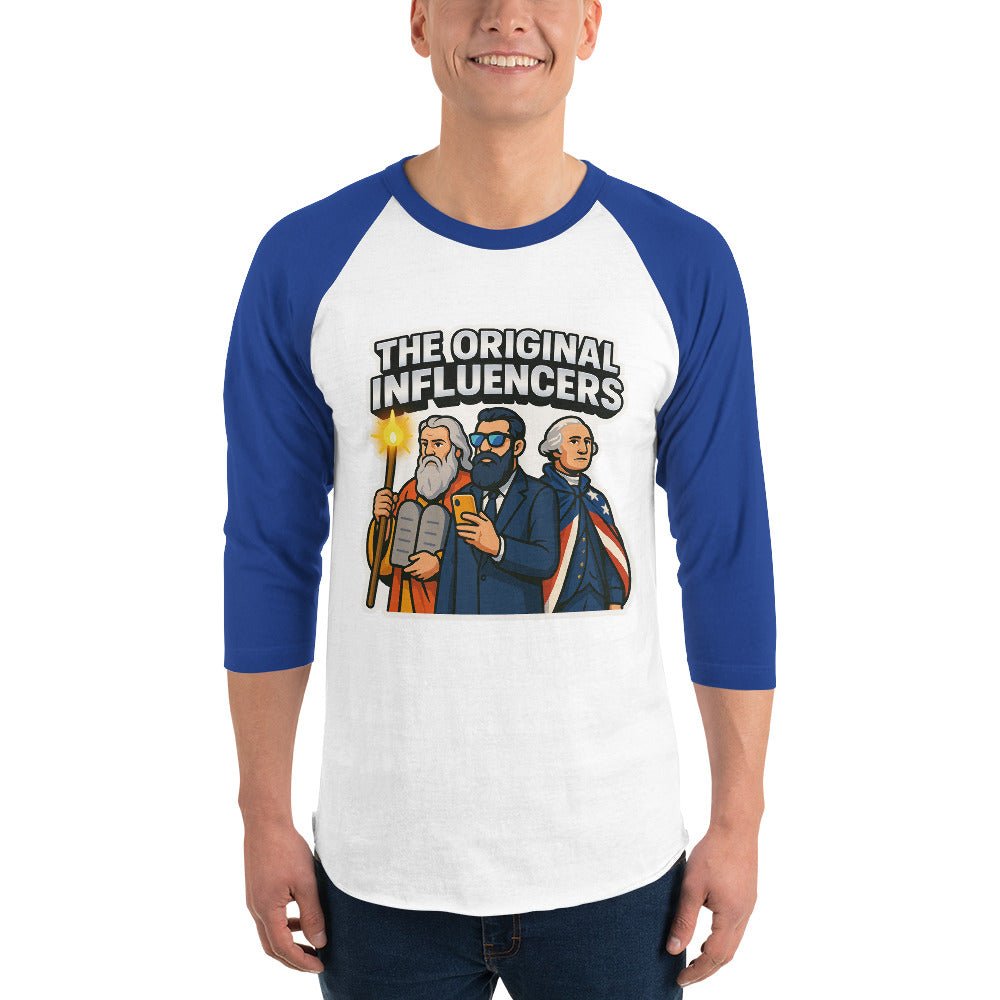 Original Influencers Unisex 3/4 Sleeve Raglan Shirt - American Zionist