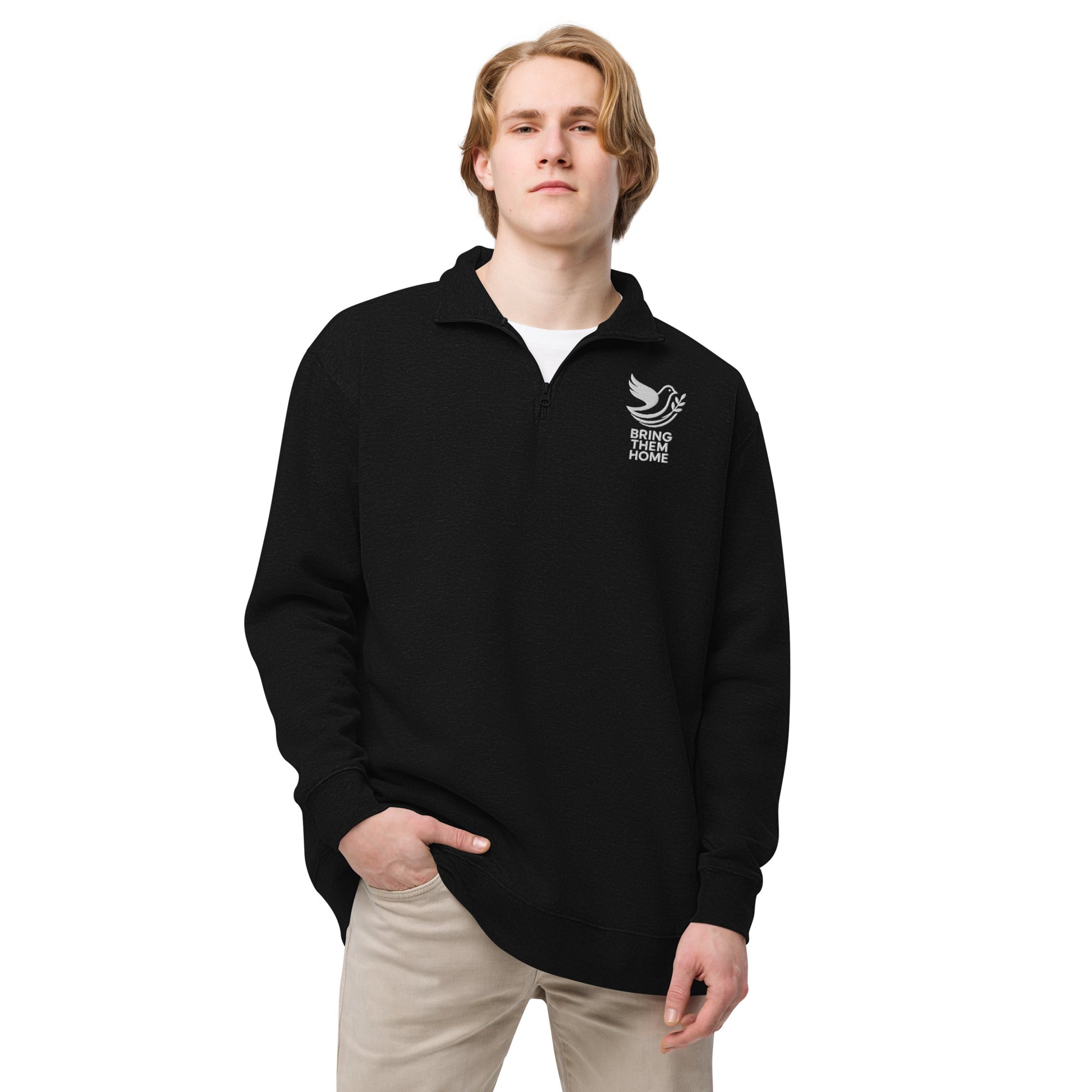Dove Bring Them Home Unisex Fleece Pullover - American Zionist